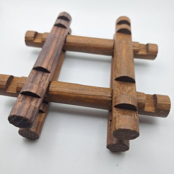 Lincoln Logs Wood Extra Notch Ends 6 Inch Vintage Build Construct 6 Piece Cabin - Picture 1 of 10